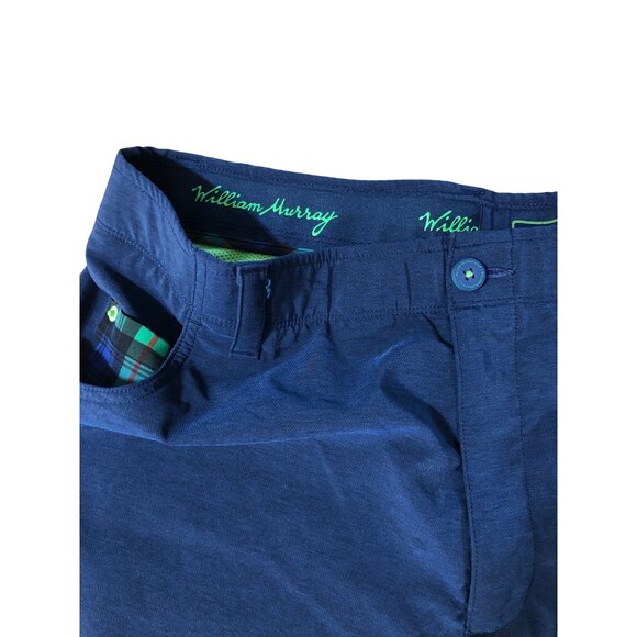 William Murray Golf Shorts Mens 38 Straight Fit Quick Dry Chino Dark Blue Lightw - Picture 5 of 12